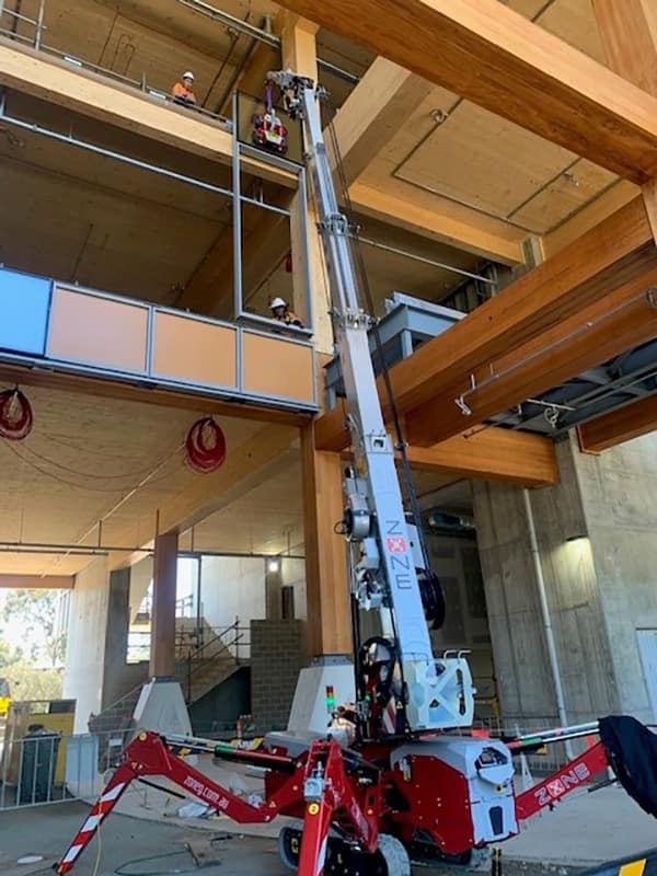 Vacuum Lifter & Spider Crane - Installation of glass at commercial building in Murdoch.